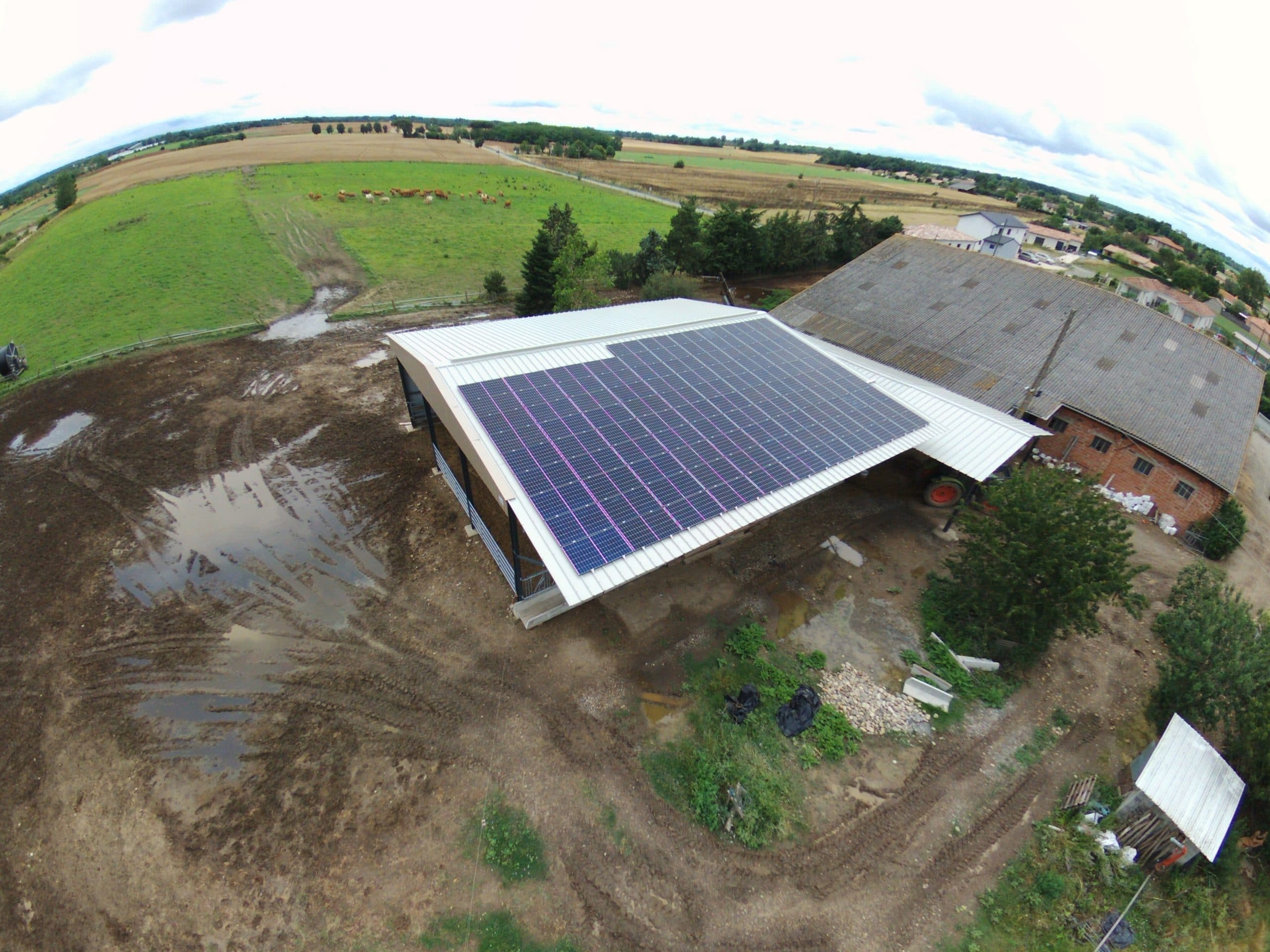 installation photovoltaïque sur hangar agricolePhotovoltaïque 36kWc