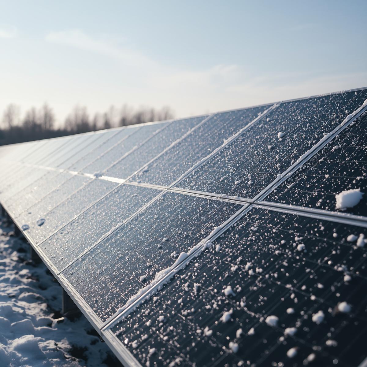 panneaux solaires hiver