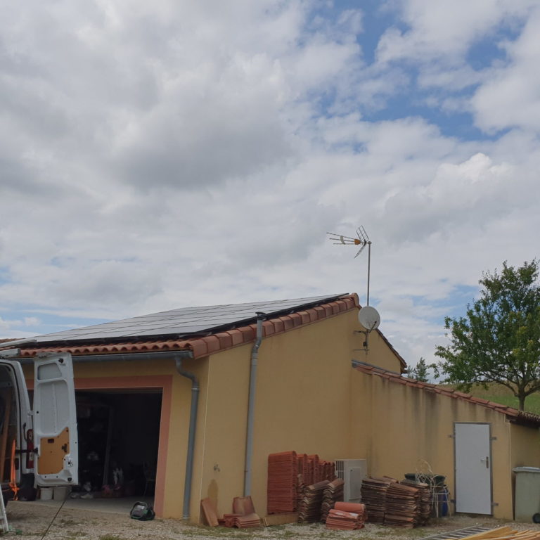 pose de panneaux solaires sur maison