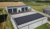 hangar avec panneaux photovoltaïque