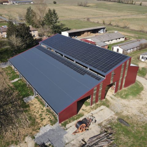 installation photovoltaïque sur bâtiment agricole